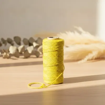 Шпагат джутовий (бічьовка) 1,5 мм * 100 м ЖОВТИЙ 80Г