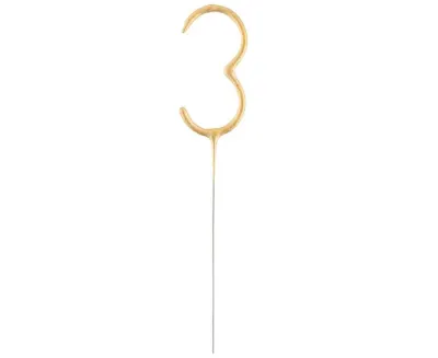 Свічка бенгальська "Цифра 3" (H-6 см)