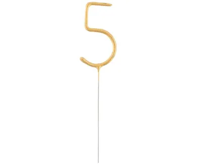 Свічка бенгальська "Цифра 5" (H-6 см)