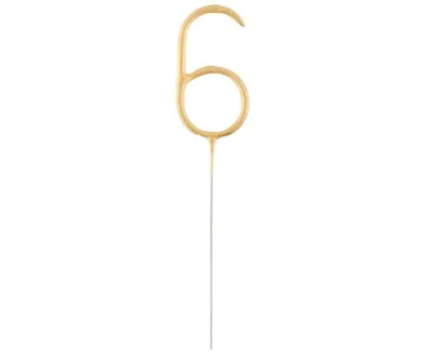 Свічка бенгальська "Цифра 6" (H-6 см)