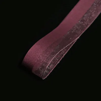 Стрічка "Однотон+органза" 2,6 см * 20 yds 011 WINE