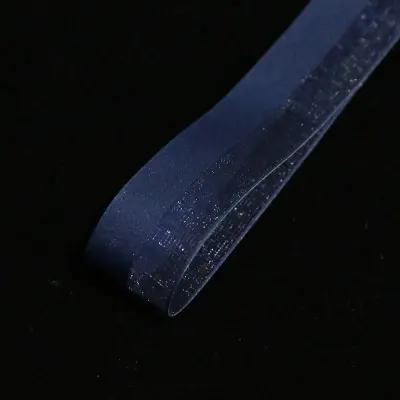 Стрічка "Однотон+органза" 2,6 см * 20 yds 101 DARK BLUE
