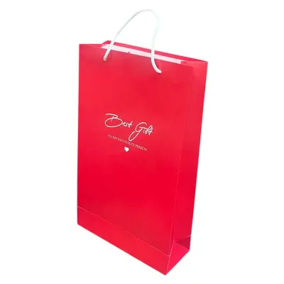 Пакет подарунковий Premium "Best gift червоний" 12шт/уп
