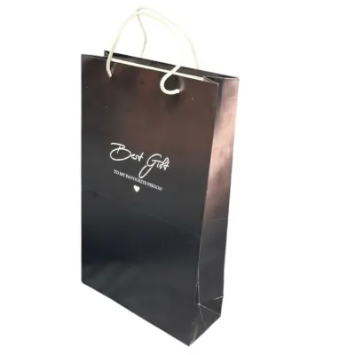 Пакет подарунковий Premium "Best gift чорний" 12шт/уп