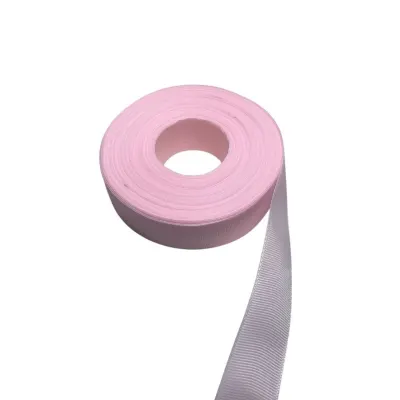 Стрічка репсова рожевий (2.5см*25 ярдів powder pink )